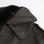 WASHED FINX COTTON GABARDINE FLIGHT BLOUSON #DEEP OLIVE [A25AB01HM]