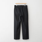 LIGHT WOOL MAX GABARDINE TWO-TUCK SLACKS #TOP BLACK [A26SP04MG]
