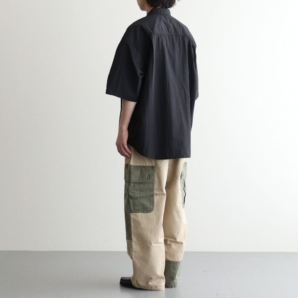 ナイロンタッサー S/S シャツ #BLACK [HQ-B021-051]