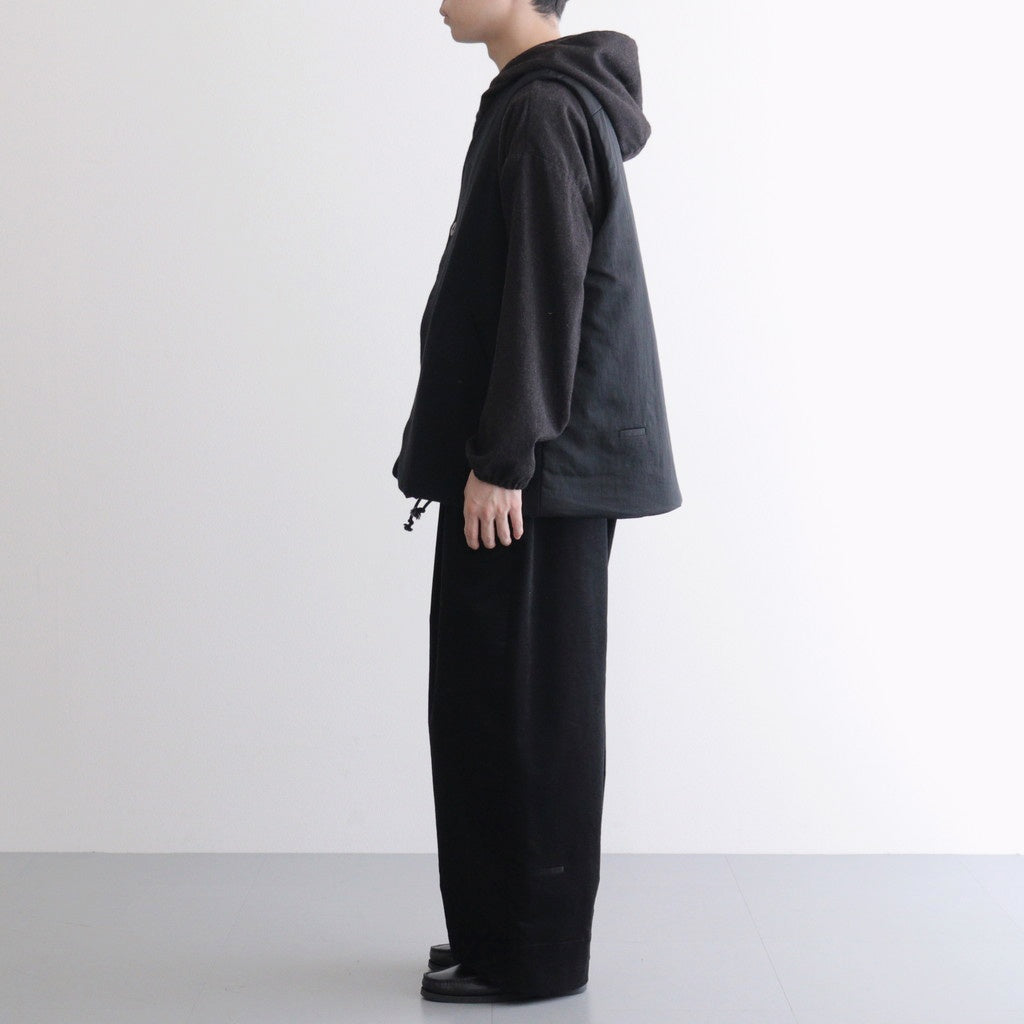 ヴィンテージNYラウンドカットパデッドベスト #BLACK X BLACK [D225-V401-V]