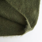 BRUSHED SUPER KID MOHAIR KNIT P/O #OLIVE [A25AP02KM]