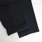 GARMENT-DYED FINX LIGHT CHINO ONE-TUCK WIDE PANTS #BLACK [A26SP05LF]