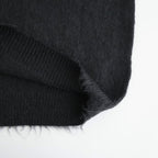 BRUSHED SUPER KID MOHAIR KNIT POLO #INK BLACK [A26AP01KM]