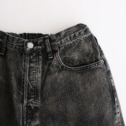 TWIST SEAM BAGGY VINTAGE DENIM JEANS #BLACK [ST.1074]