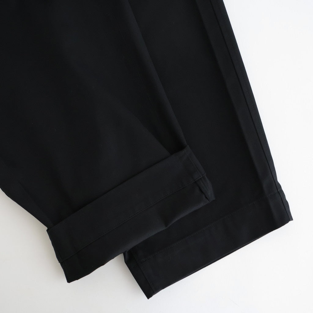 綿サテンストレートパンツ #BLACK [HP-P025-051]