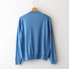 SMOOTH SUVIN HENRYNECK SWEATER #BLUE [KRAGLA0100]