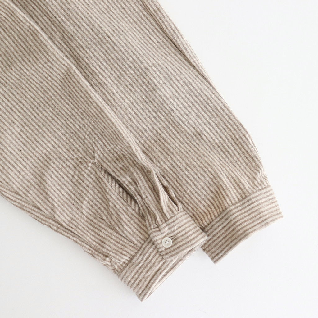 BUTTON SHIRT PULLOVER #brown-st [45110]