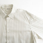 COTTON SILK STRIPE SHIRT #LIGHT GRAY STRIPE [A26AS01CS]
