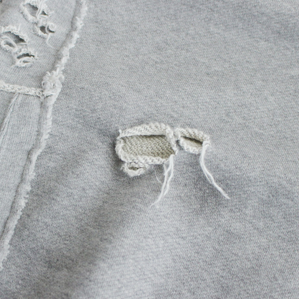 OVERSIZED RECONSTRUCTION SWEAT LS #GREY [ST.839] – ciacura