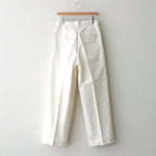 WASHED FINX CHINO ONE-TUCK PANTS #IVORY WHITE [A25SP05FC]