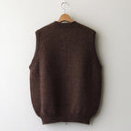 L-G Zip-up Vest #Brown [2403-020]
