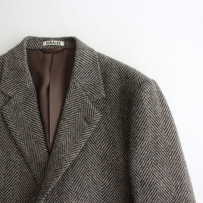 LAMA SHETLAND WOOL TWEED OVER JACKET #KHAKI TWEED [A24AJ02LS]