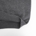SUPER FINE WOOL MILLED KNIT CREW NECK LS #GREY [ST.1639]