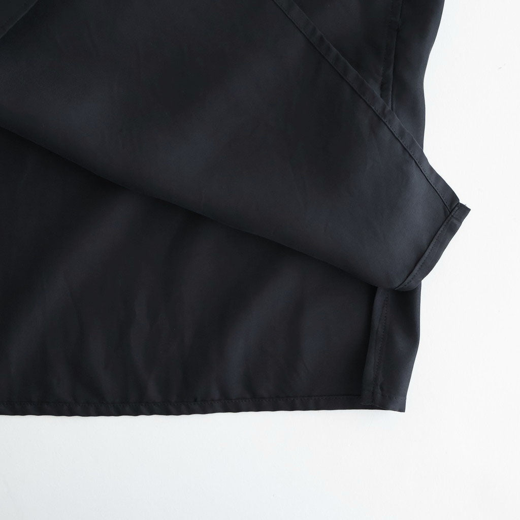 CUPRO OPEN COLLAR SHIRT #BLACK [YK26SS01287SH]