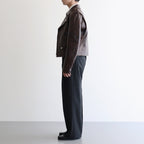 HEAVY LAMB LEATHER RIDERS JACKET #DARK BROWN [A25AB01LA]