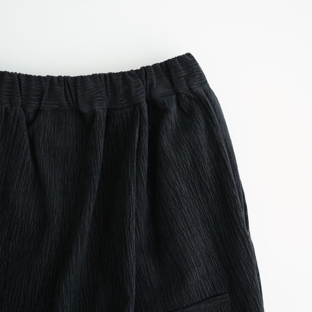 バークコーデュロイタックワイドPT #BLACK [D226-P203]