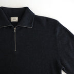Volume Half Zip-up Knit #Onyx [AOEFKN006]