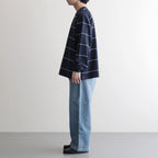 PIN BORDER L/S TEE #NAVY×WHITE [FSC261-70261]