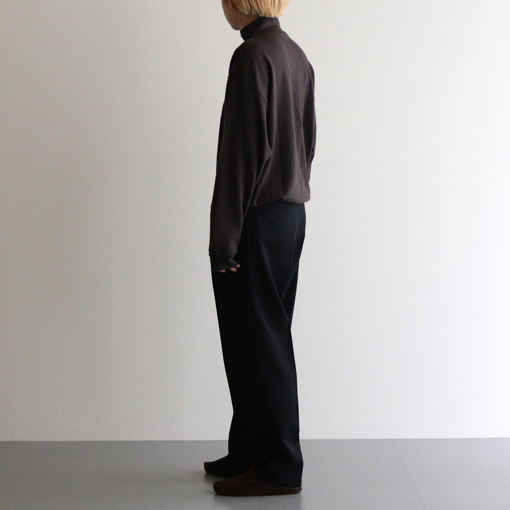 SUPER HIGH GAUGE SWEAT HALF ZIP P/O #DARK BROWN [A24AP03CU]