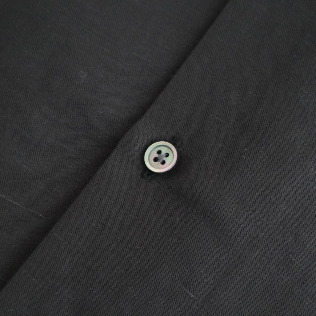 VIS/LI BRIGHT TWILL OPEN COLLAR SS SHIRT #DARK CHARCOAL [ST.1463]