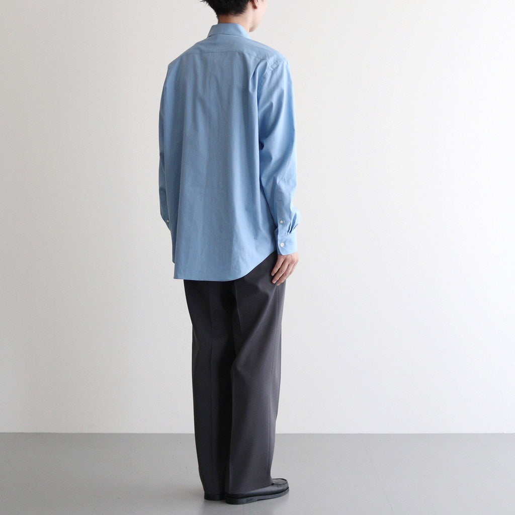 LIGHT WOOL MAX GABARDINE TWO-TUCK SLACKS #DARK GRAY [A25AP03MG]