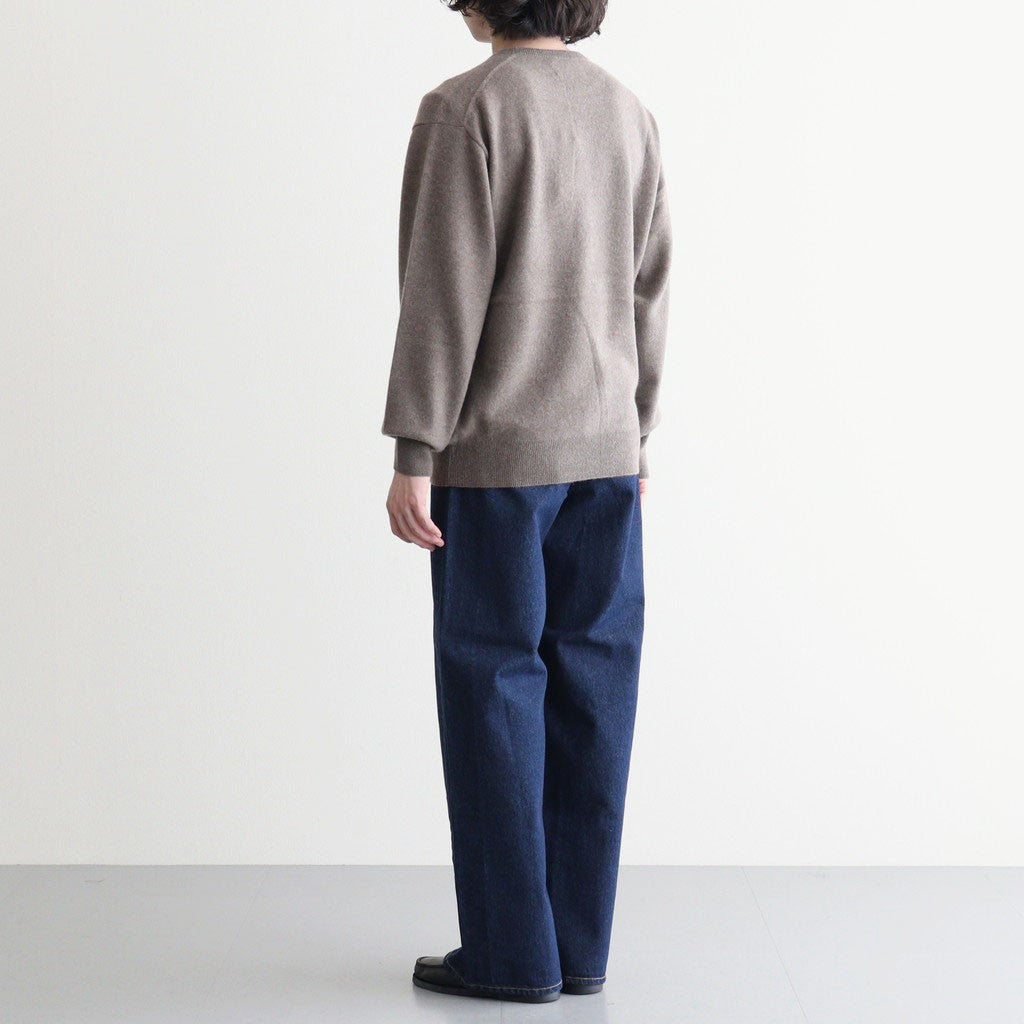 PURE CASHMERE KNIT CREW NECK LS #TAUPE [ST.1628]