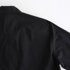 FHFSSH - コットン・ ポリコア タイプライター 半袖シャツ #95 Black [SN_FR0405SH]