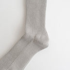 WASHI/RECYCLED COTTON RIB CREW SOCKS #GRAY [R1535-AW25]
