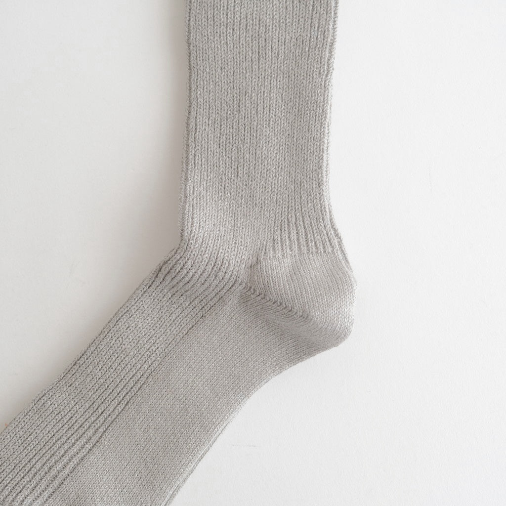 WASHI/RECYCLED COTTON RIB CREW SOCKS #GRAY [R1535-AW25]