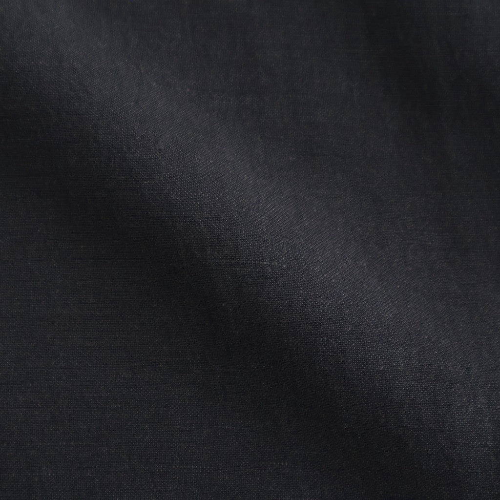 LINEN SKIPPER POLO SHIRT #BLACK [YK26SS01291SH]