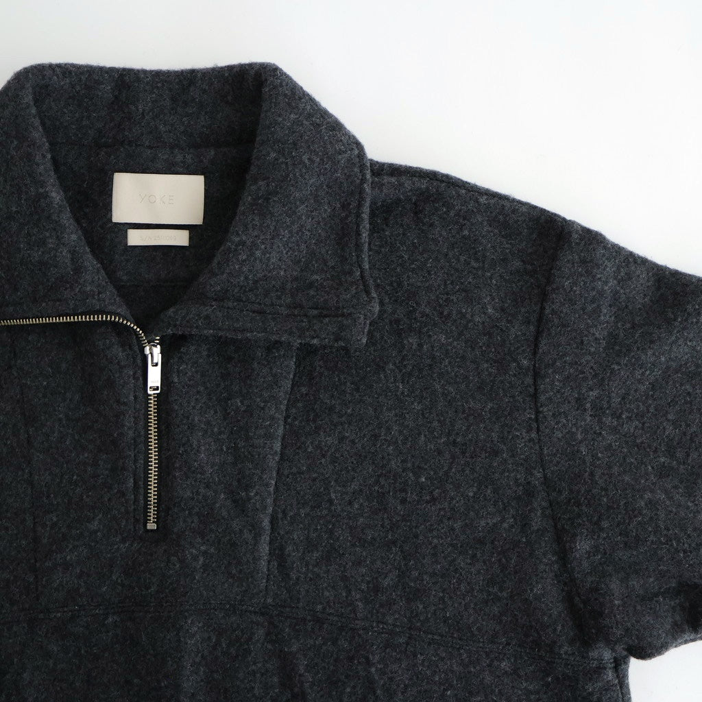 Wool Fleece Half Zip Pullover #CHARCOAL [YK25FW01090B]