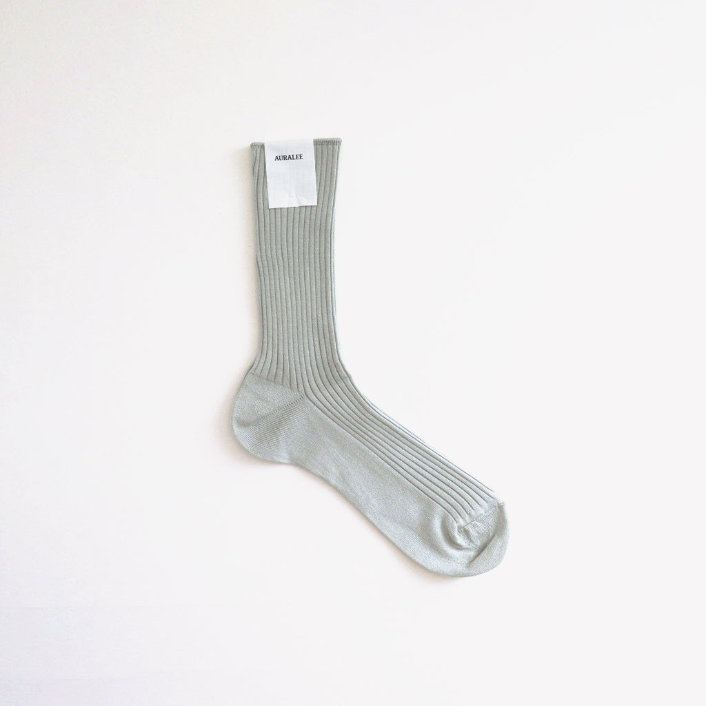 GIZA HIGH GAUGE SOCKS #PALE GREEN [A00S02SX-M]