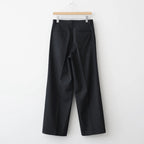 LIGHT WOOL MAX GABARDINE TWO-TUCK SLACKS #TOP BLACK [A26AP06MG]