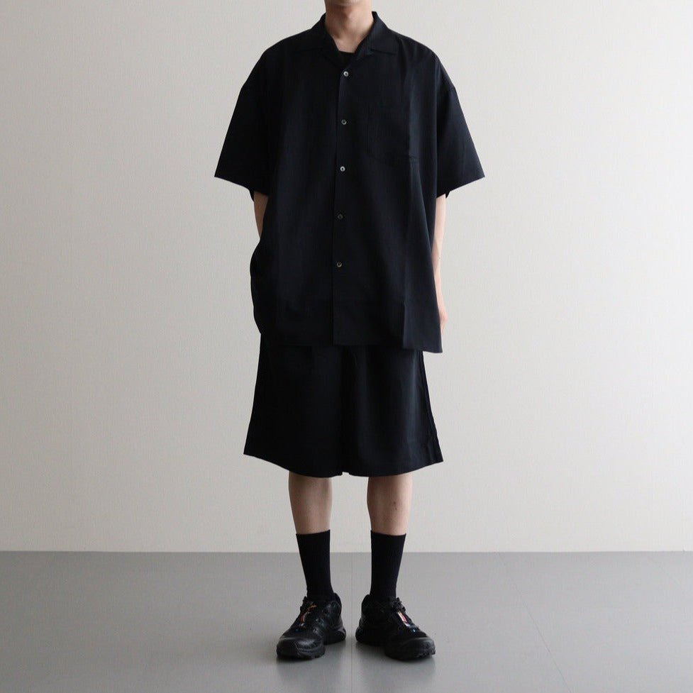 COOLFIBER OPEN COLLAR S/S SHIRT #BLACK [FSC251-50134]