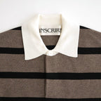 Rugby Shirt #BEIGE BROWN×BLACK [I26AW-K8]