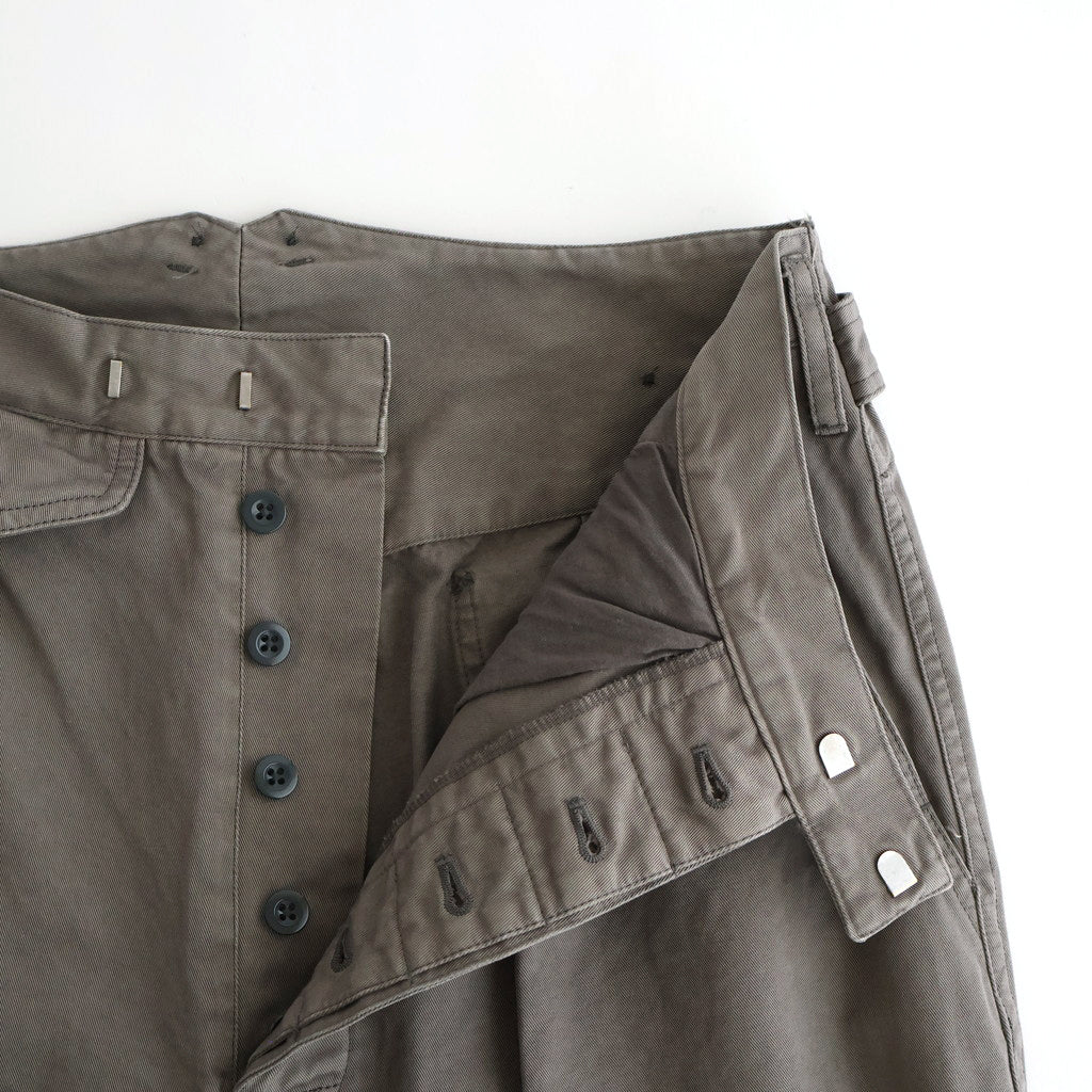 KATHARINE HAMNETT Organic Cotton Wide-leg Work Pants #GRAY [YK25FW01131P-KH]