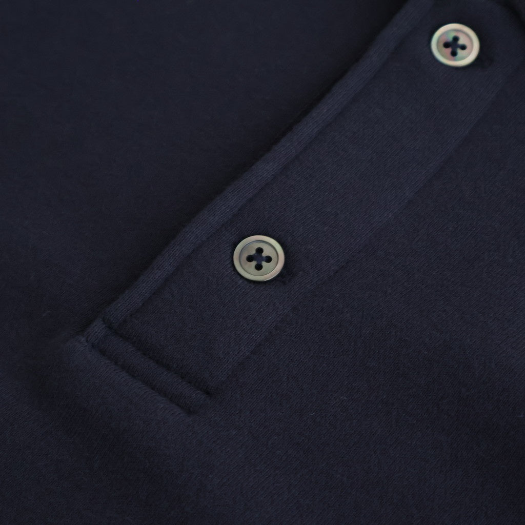 AZUMA Terry Pullover Polo Sweat #NAVY [GU261-70243B]