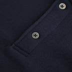 AZUMA Terry Pullover Polo Sweat #NAVY [GU261-70243B]