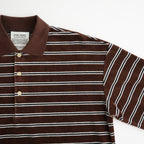 Velvet Border Polo Shirt #BROWN×NAVY [I26AW-BC11]