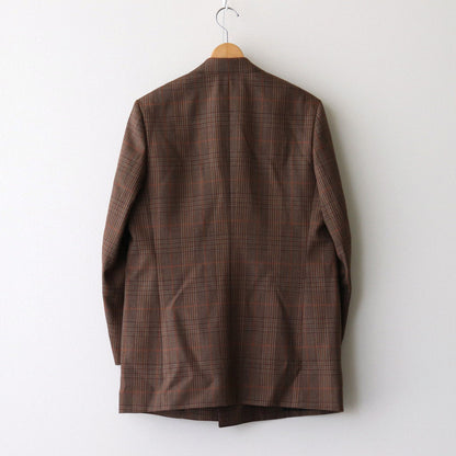 BLUEFACED WOOL CHECK DOUBLE-BREASTED JACKET #BROWN CHECK [A24AJ03CB]