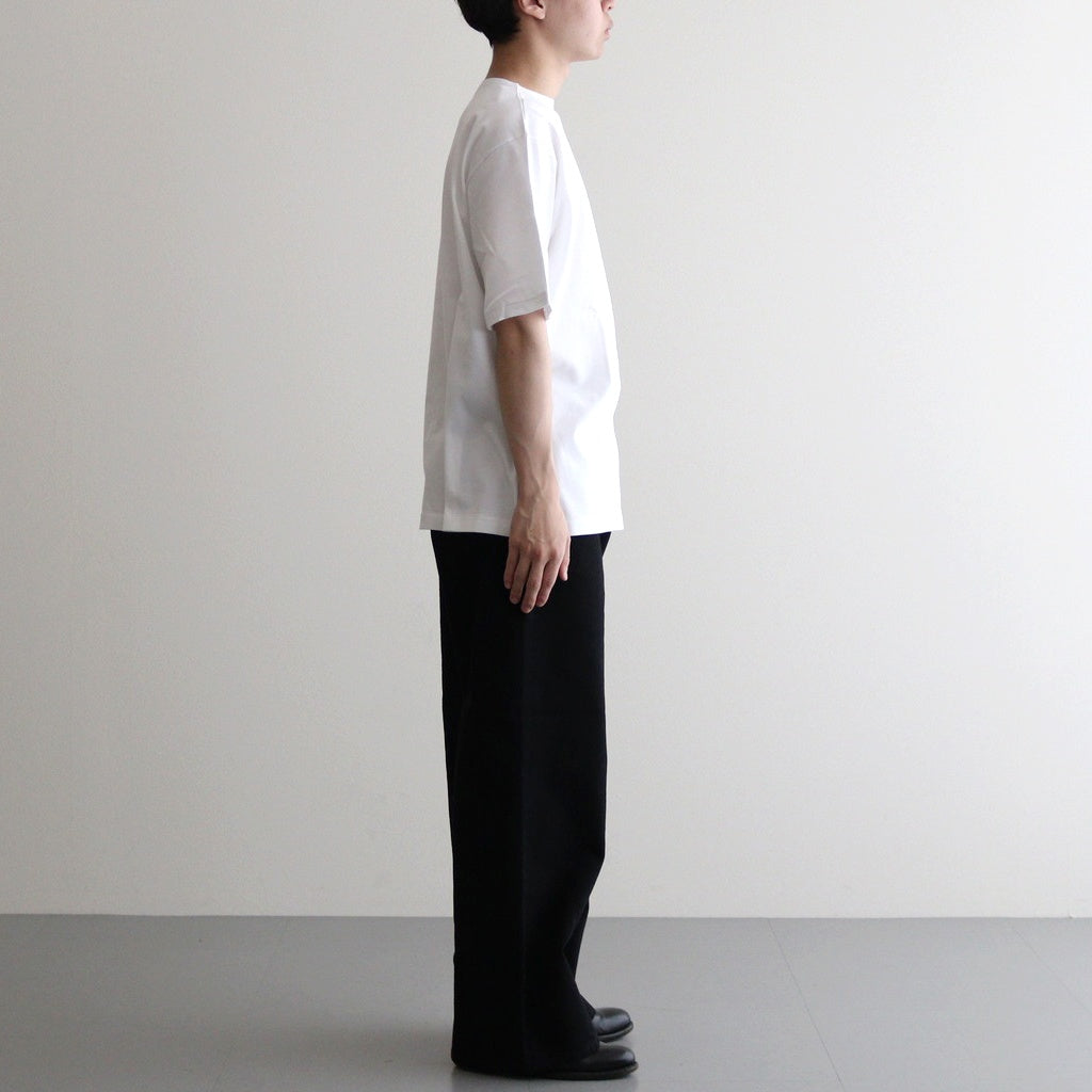 LUSTER PLAITING BOAT NECK TEE #WHITE [A00P04GT]