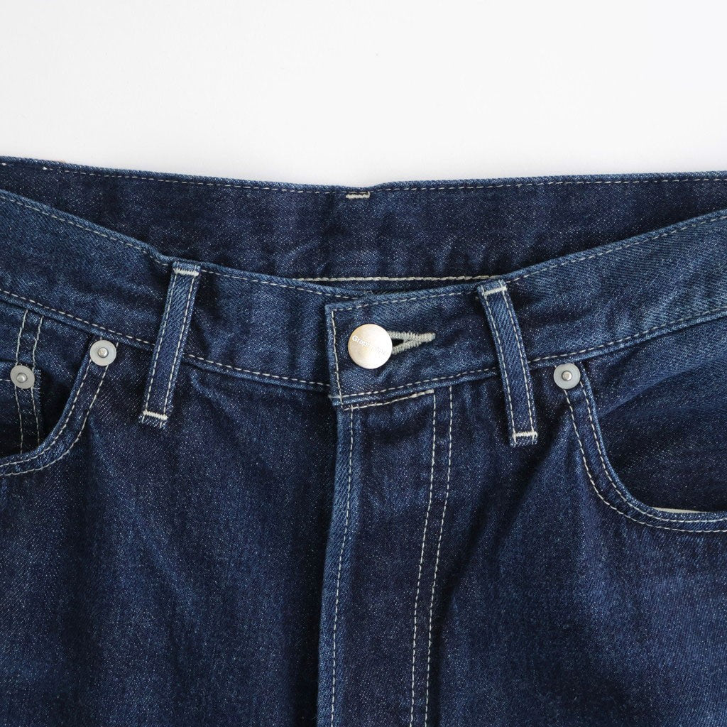 Selvage Denim Five Pocket Wide Straight Pants #INDIGO DARK FADE [GU263-40059DB]