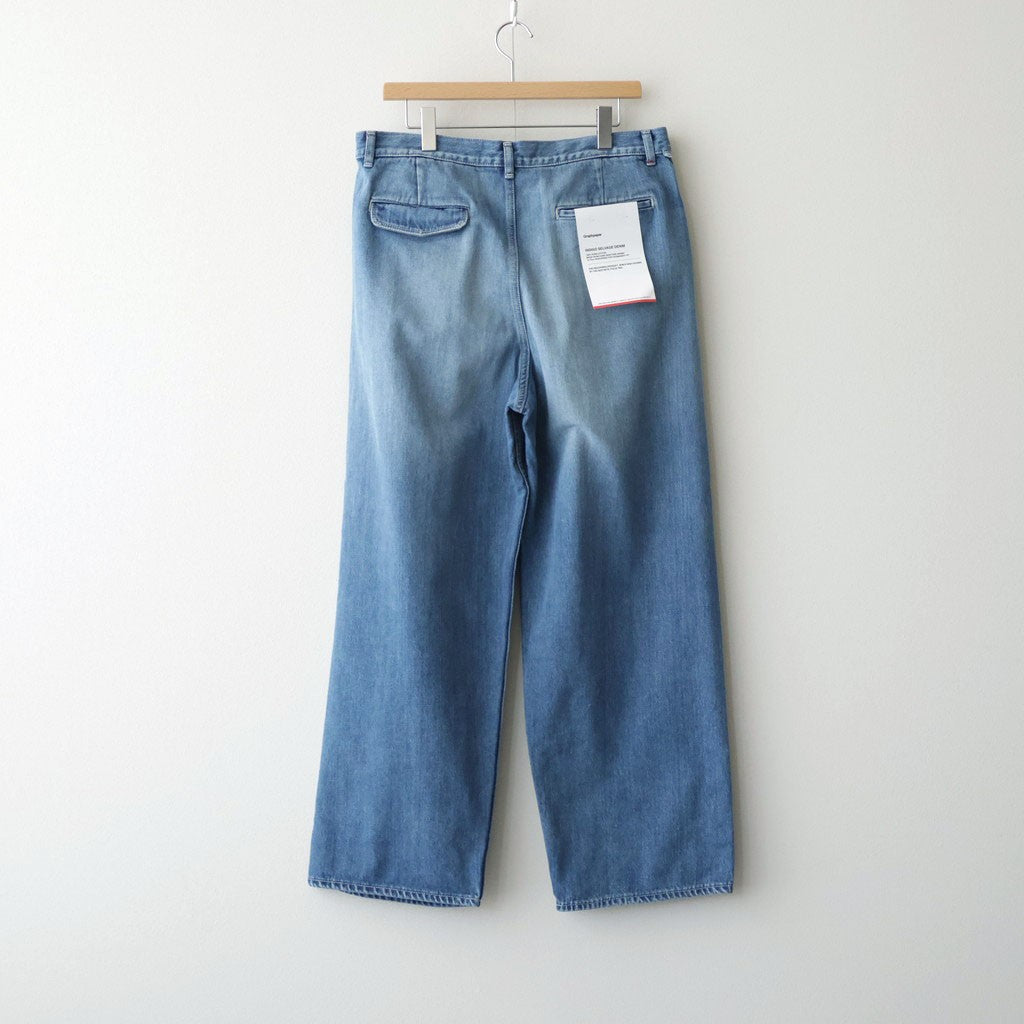 Selvage Denim Two Tuck Pants #INDIGO LIGHT FADE [GU263-40061LB]