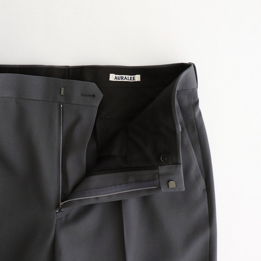 LIGHT WOOL MAX GABARDINE SLACKS #DARK GRAY [A25AP02MG] - ciacura