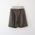 LIGHT WOOL MAX GABARDINE SHORTS #DARK OLIVE BROWN [A26SP05MG]