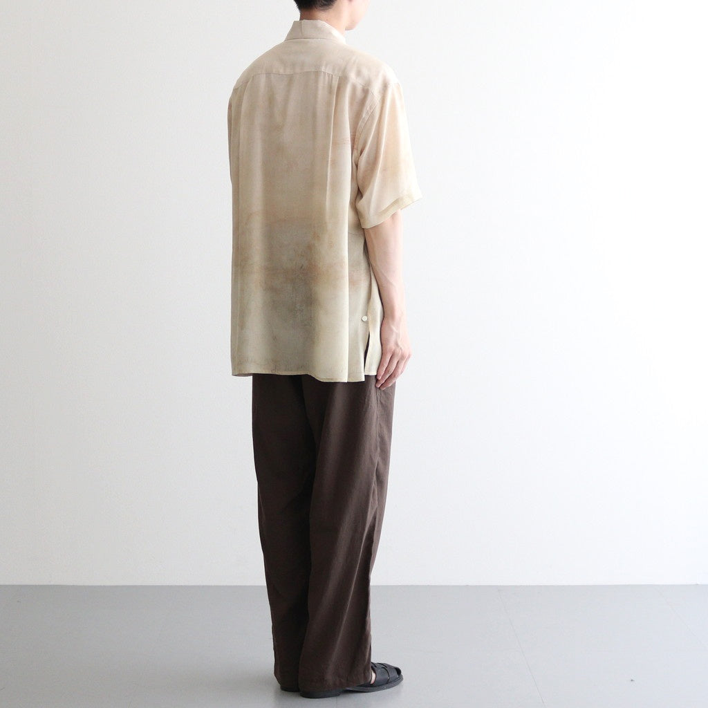 GARMENTDYED COTTON SILK TWILL EASY PANTS #BROWN [YK25SS001007P]