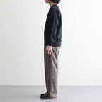 HIGH TWIST WOOL KNIT V-NECK P/O #CHARCOAL [A26AV02CK]