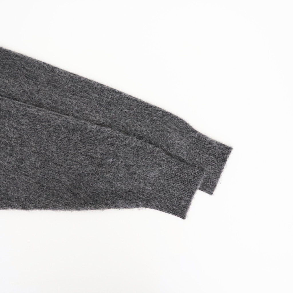 FINE WOOL ARGYLE KNIT CREW NECK LS #DARK GREY MULTI [ST.1649]