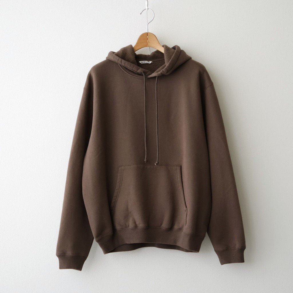 SMOOTH SOFT SWEAT P/O PARKA #DARK BROWN [A26AP01TU]