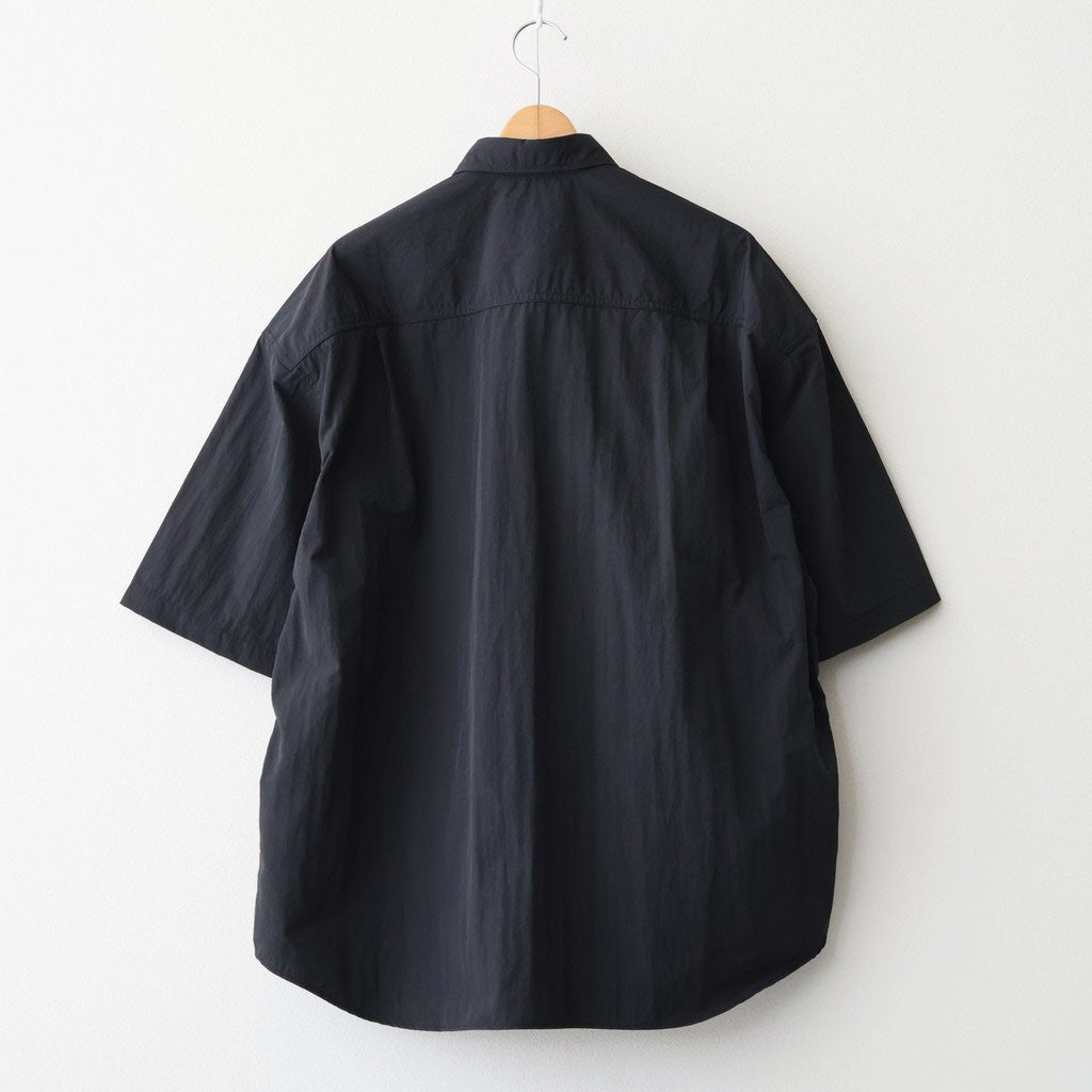 ナイロンタッサー S/S シャツ #BLACK [HQ-B021-051]